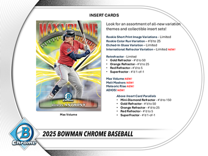 2025 Bowman Chrome Baseball Hobby Box