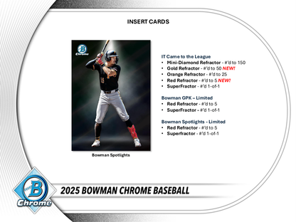 2025 Bowman Chrome Baseball Hobby Box