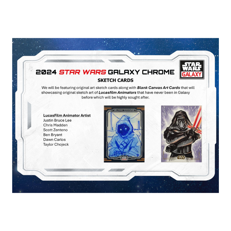 2024 Topps Star Wars Chrome Galaxy Hobby 12 Box Case
