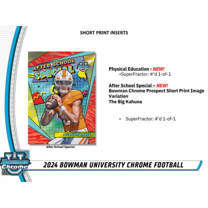 2024 Bowman University Chrome Football Jumbo Box