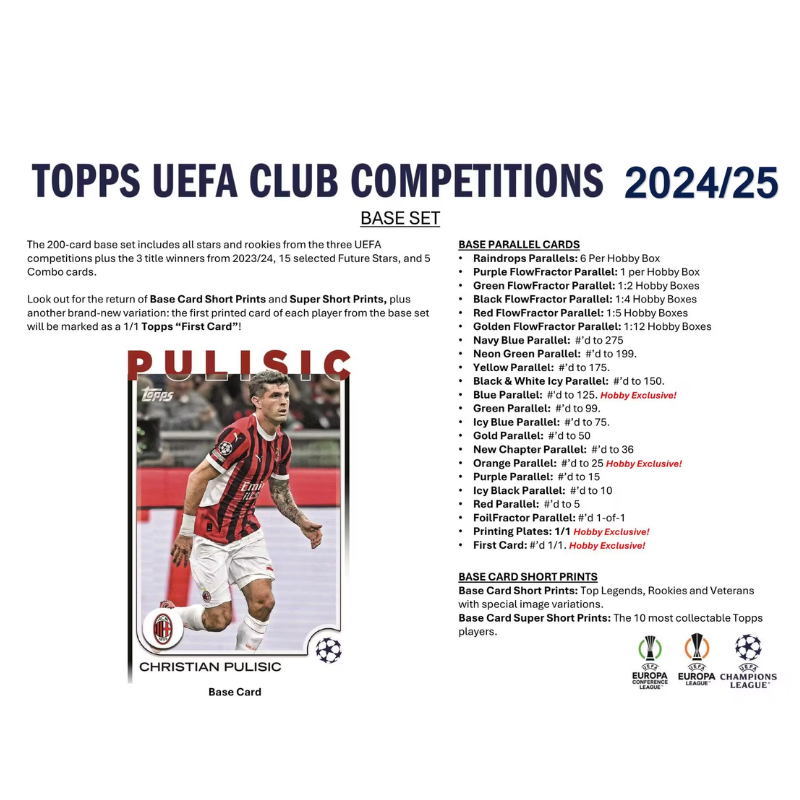 2024/25 Topps UEFA Club Competitions Soccer Hobby 12-Box Case