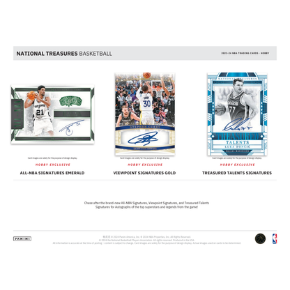2023/24 Panini National Treasures Basketball Hobby 4 Box Case