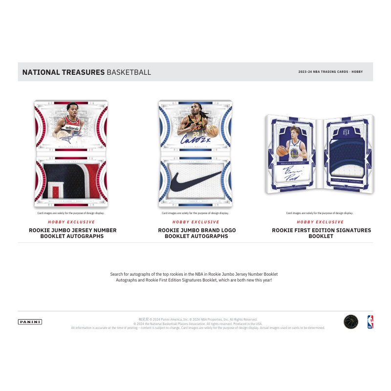 2023/24 Panini National Treasures Basketball Hobby 4 Box Case