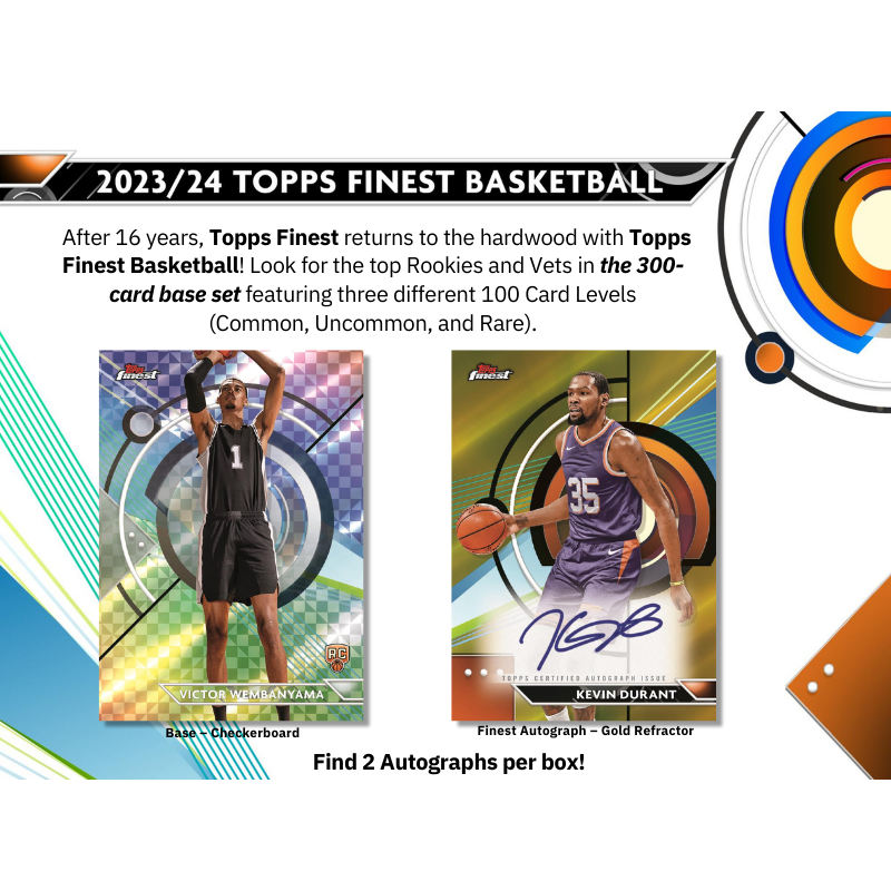 2023/24 Topps Finest Basketball Hobby 8 Box Case
