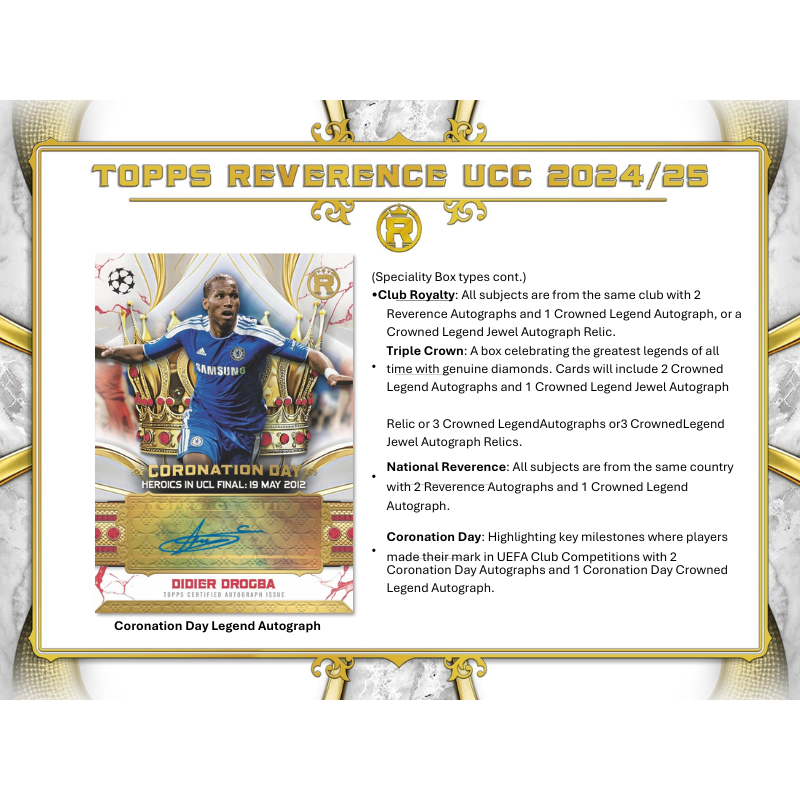 2024/25 Topps Reverence UCC Soccer Hobby Box
