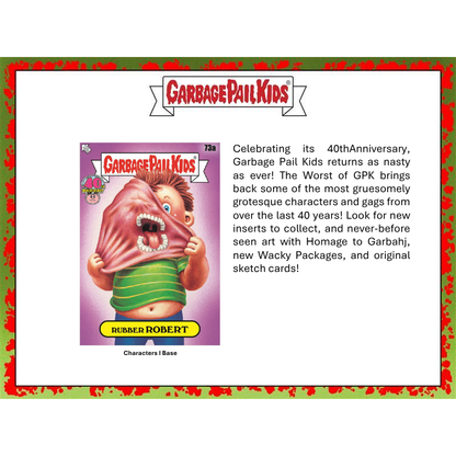 2025 Topps Garbage Pail Kids: Worst of GPK 40th Anniversary Hobby Box