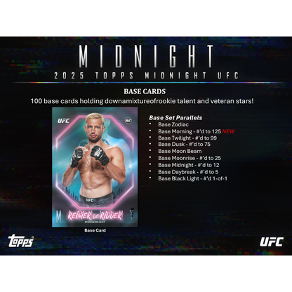 2025 Topps Midnight UFC Hobby Box