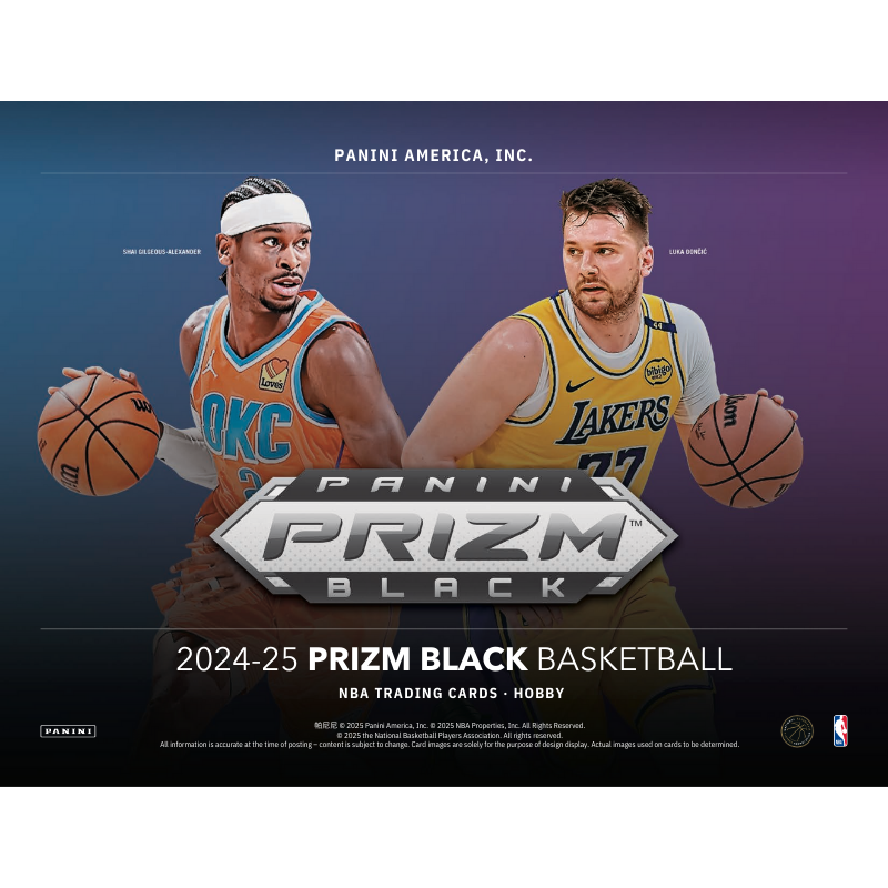 2024/25 Panini Prizm Black Basketball Hobby 12 Box Case