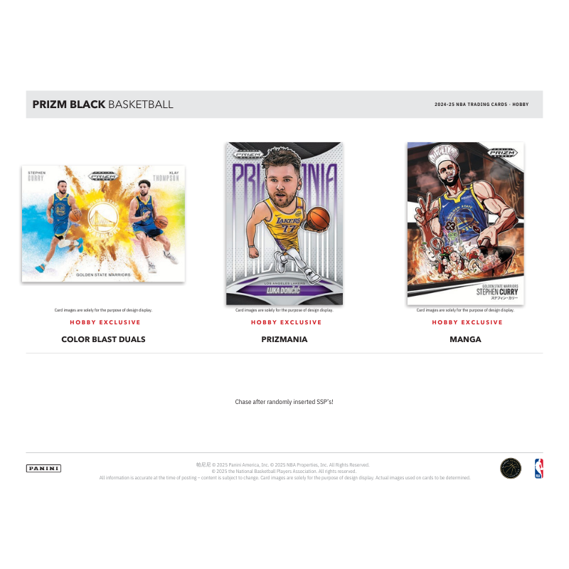 2024/25 Panini Prizm Black Basketball Hobby 12 Box Case