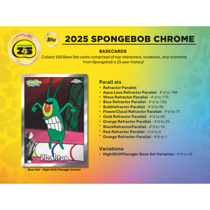 2025 Topps Chrome Spongebob 25th Anniversary Hobby Box