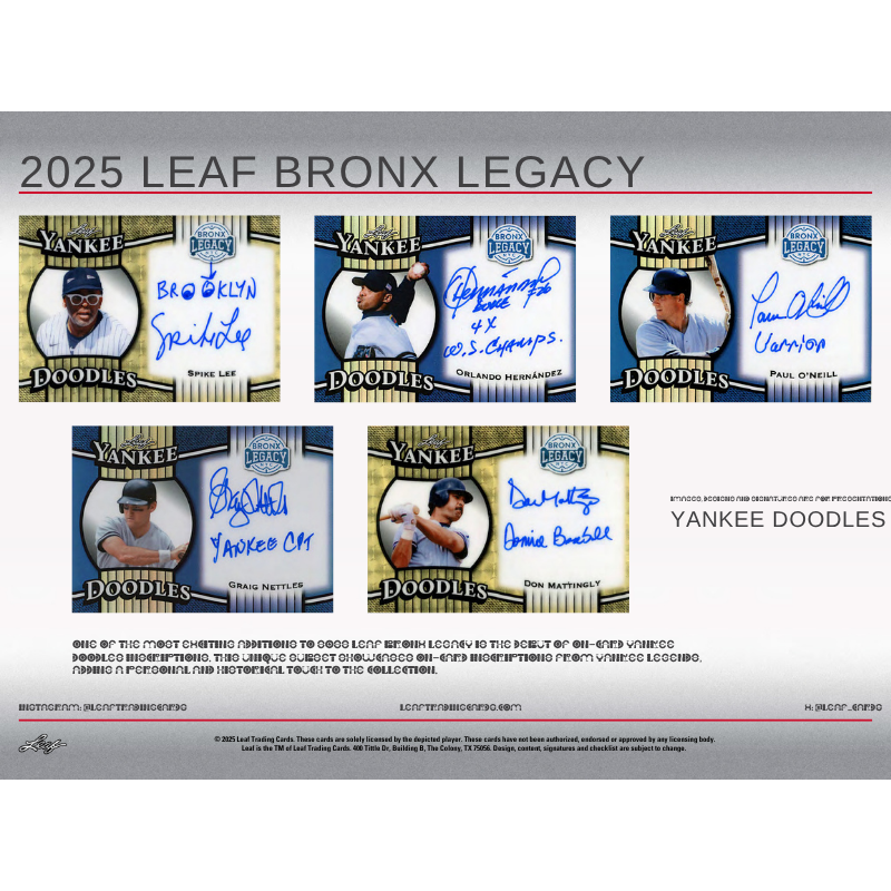 2025 Leaf Bronx Legacy Baseball Hobby Box