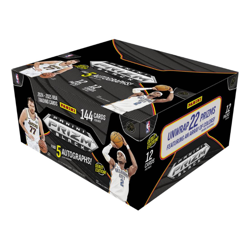 2024/25 Panini Prizm Black Basketball Hobby 12 Box Case