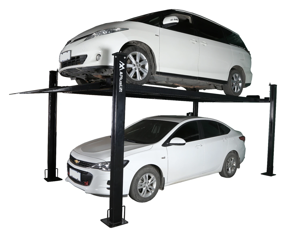 APlusLift HW-8S 8000LB 4-Post Portable Storage Service Car Lift / 3 Year Warranty