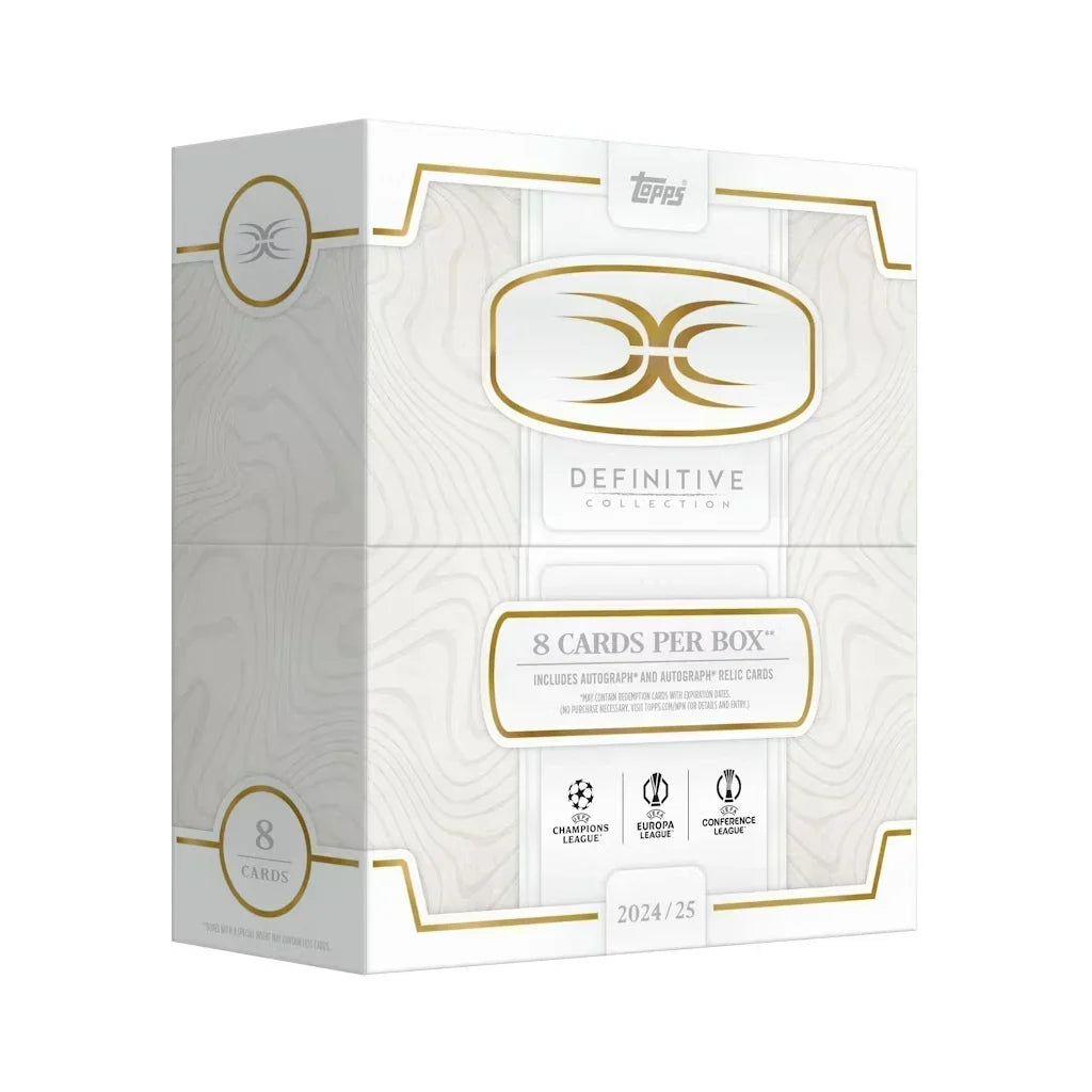 2024-25 Topps Definitive UEFA Club Competitions Soccer Hobby 3 Box Case
